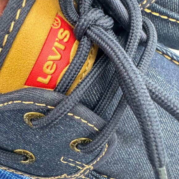 Levi's Boat Shoes Mens 9.5 EUR 43 Coastal Nautical Blue Lace Up GREAT CONDITION - Picture 11 of 13